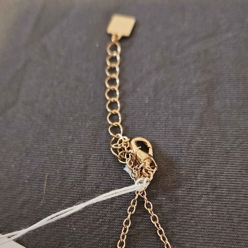 Elegant Park Lane Gold Necklace with White Accents - Picture 3 of 3